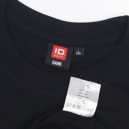 ID Identity Black Unisex Adults L Graphic T-Shirt