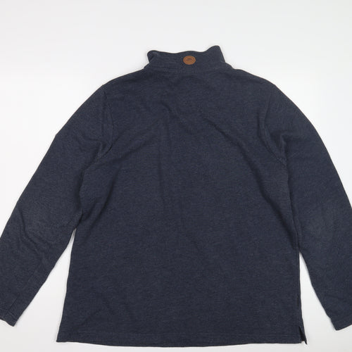 Trespass Men's Blue Sweatshirt L 1/2 Zip High Neck