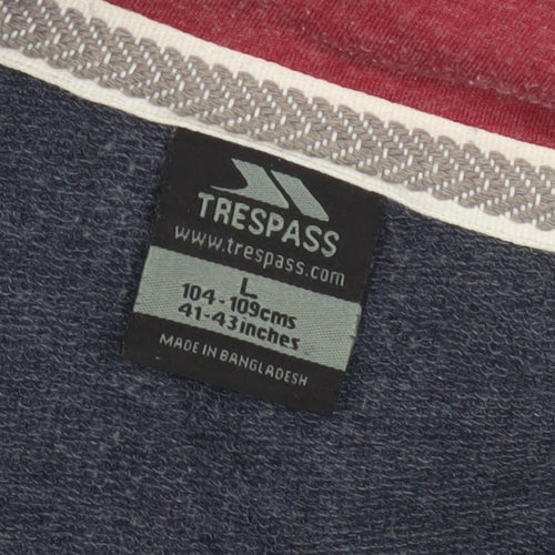 Trespass Men's Blue Sweatshirt L 1/2 Zip High Neck