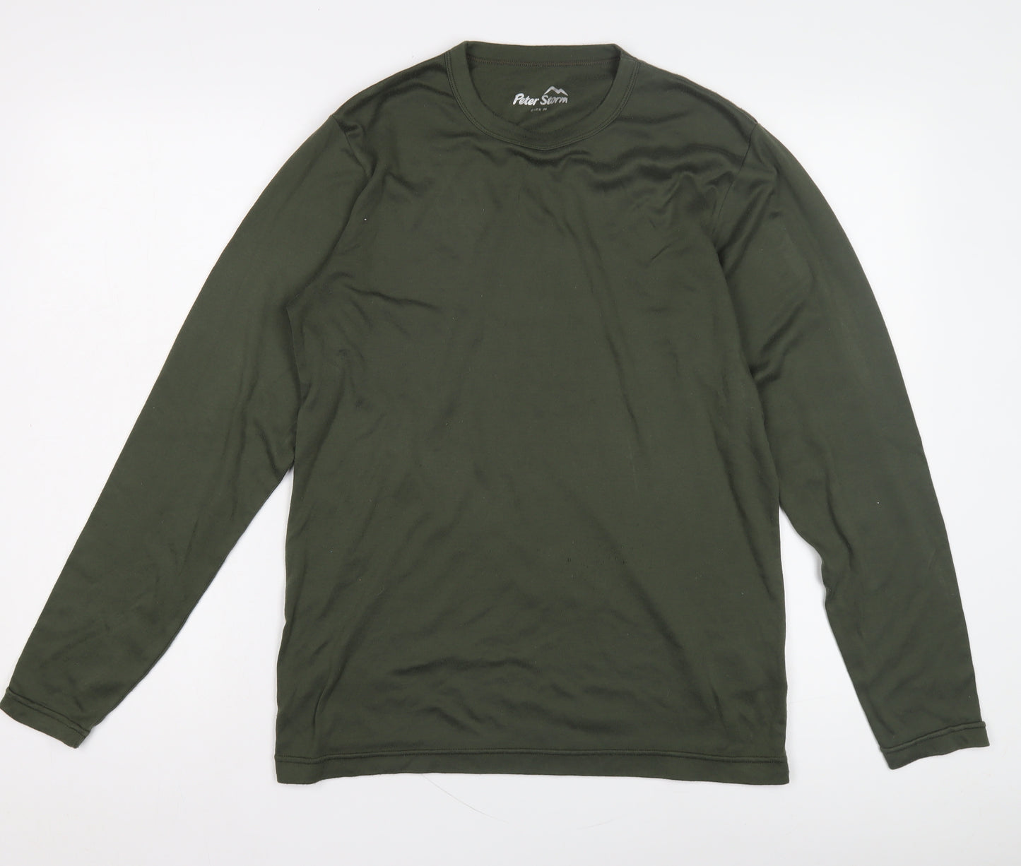 Peter Storm Men's Green Long Sleeve T-Shirt M