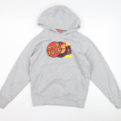 Santa Cruz Boys Grey Pullover Hoodie 10-12 Years Casual