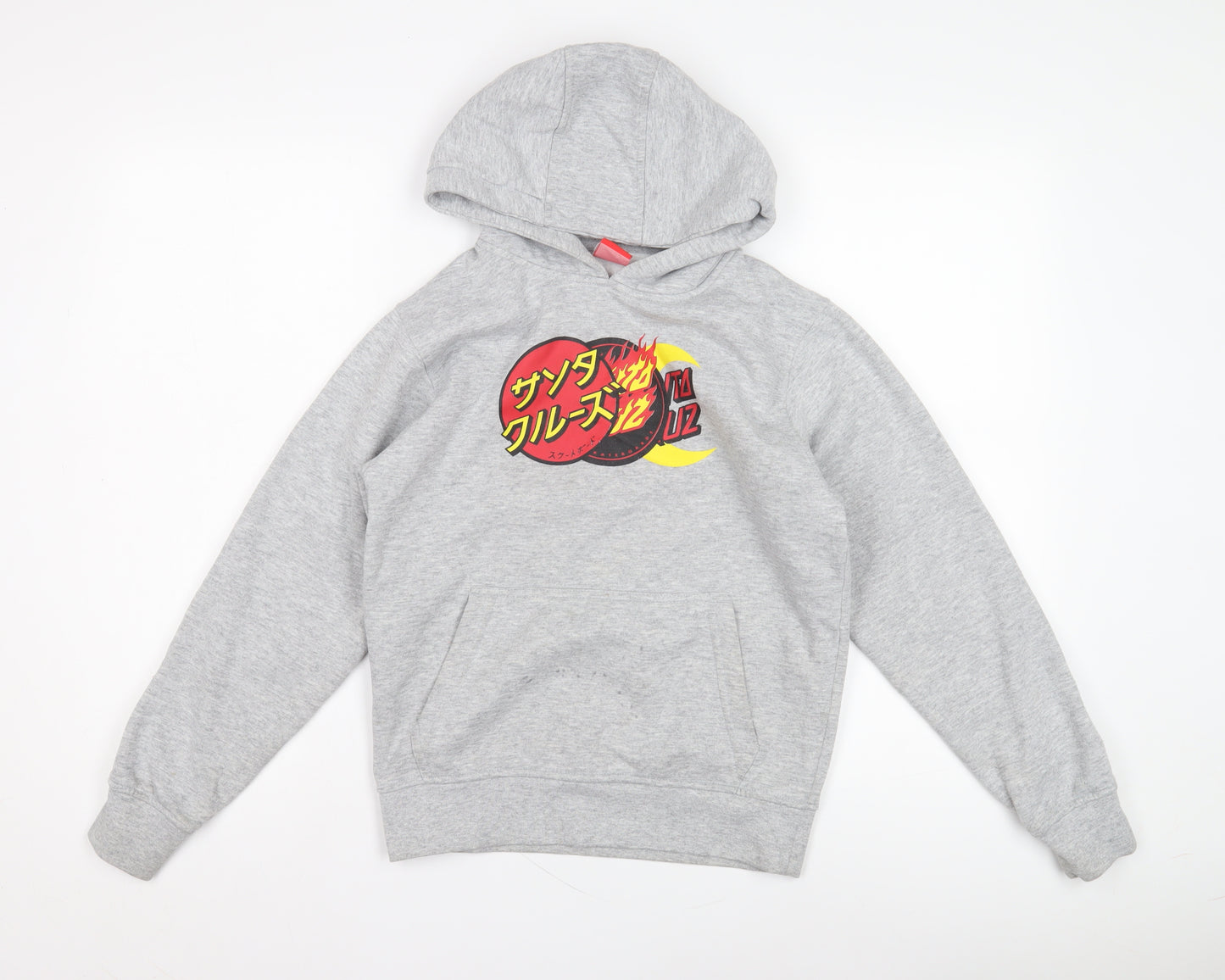 Santa Cruz Boys Grey Pullover Hoodie 10-12 Years Casual