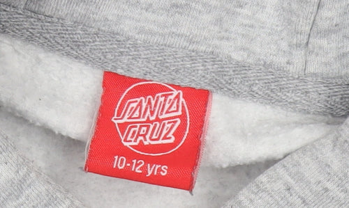 Santa Cruz Boys Grey Pullover Hoodie 10-12 Years Casual