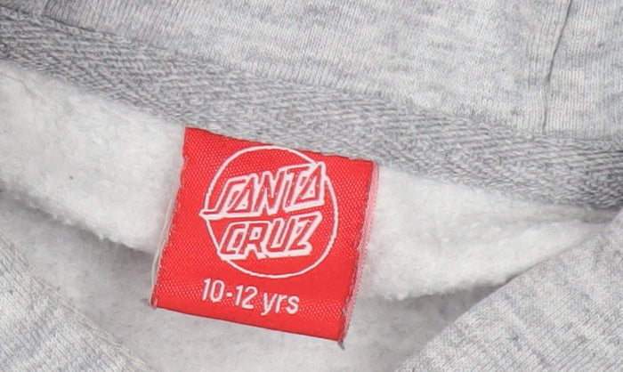 Santa Cruz Boys Grey Pullover Hoodie 10-12 Years Casual