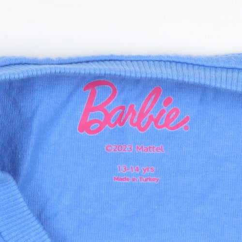 Blue Barbie Girls T-Shirt, 13-14 Years, Graphic Print, Cotton
