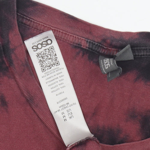 ASOS Men's Red Cotton Graphic T-Shirt Size M