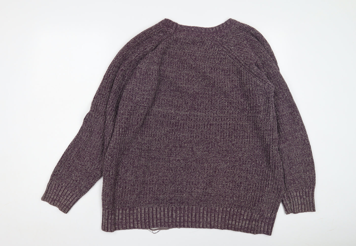 BCBGeneration Women's Purple Chunky Knit Jumper, L