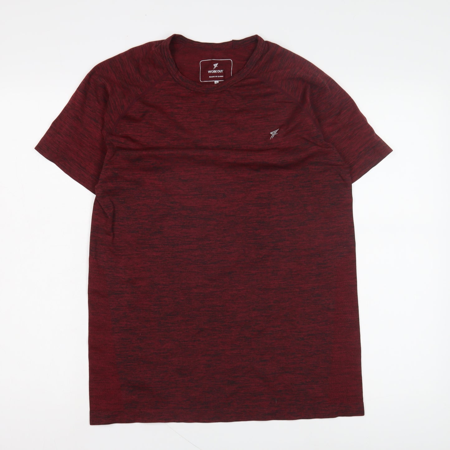 WORK OUT Men's Red Short Sleeve Crew Neck T-Shirt M