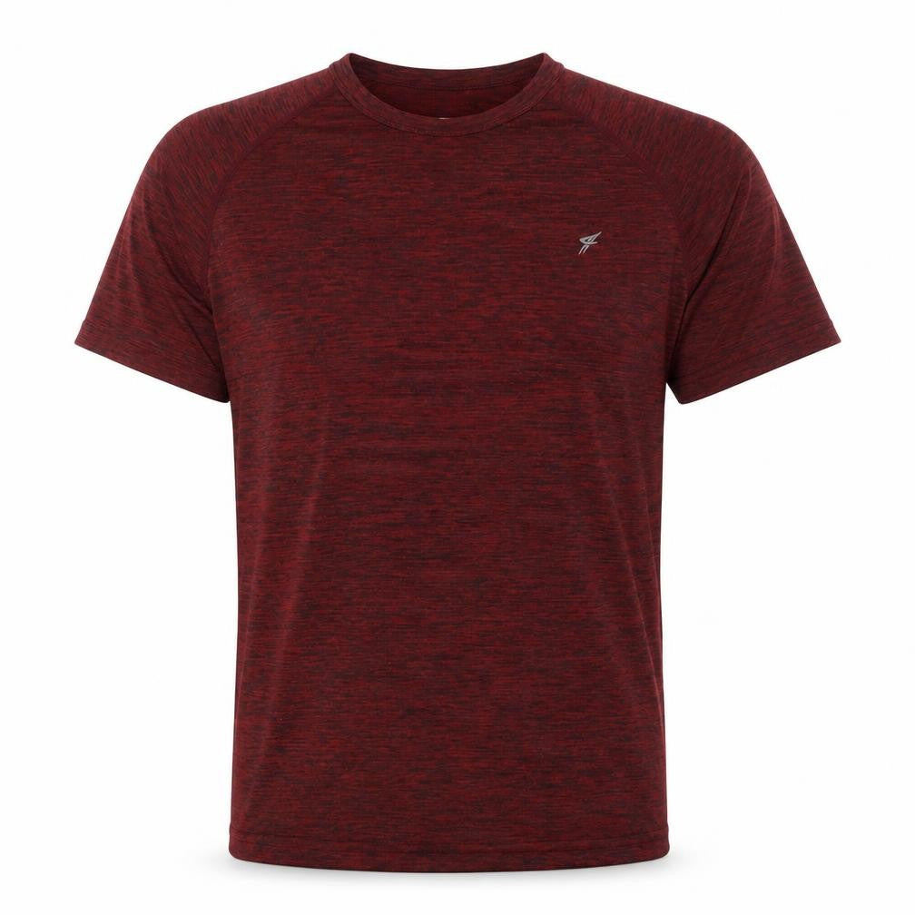 Front view of WorkOut Men's Red Short Sleeve Crew Neck T-Shirt M