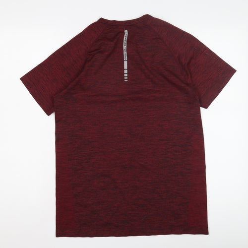 WORK OUT Men's Red Short Sleeve Crew Neck T-Shirt M