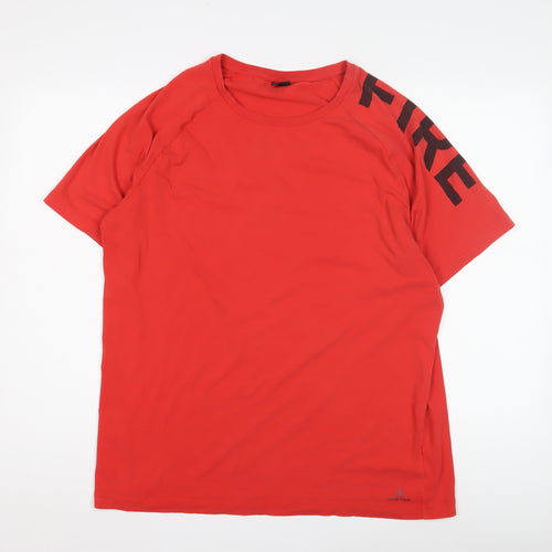 Fire+Ice Men's Red XL T-Shirt, Crew Neck, Solid