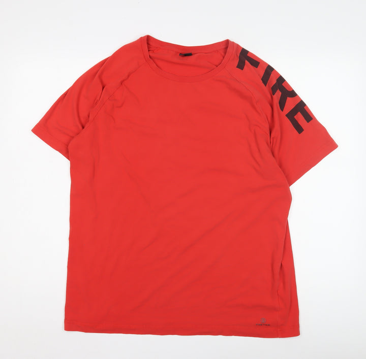 Fire+Ice Men's Red XL T-Shirt, Crew Neck, Solid