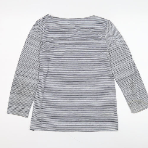 Jasper Conran Women's Blue Striped T-Shirt - Size 12