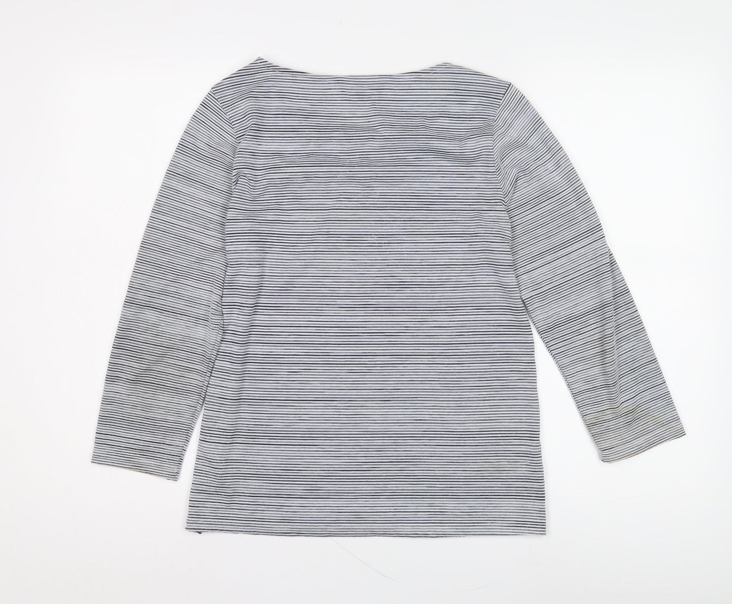 Jasper Conran Women's Blue Striped T-Shirt - Size 12