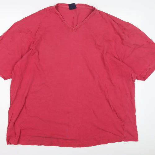 Cotton Traders Men's Red 2XL V-Neck T-Shirt