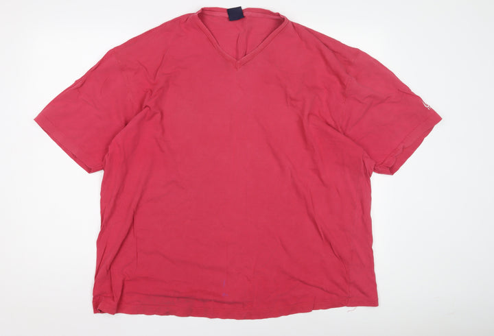 Cotton Traders Men's Red 2XL V-Neck T-Shirt