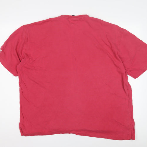 Cotton Traders Men's Red 2XL V-Neck T-Shirt