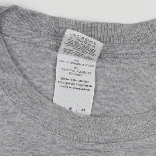 Grey Men's Medium Zombie Graphic T-Shirt