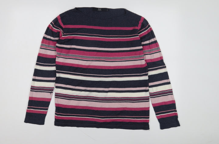 Isle Essentials Women's Striped Pullover Jumper Size 10