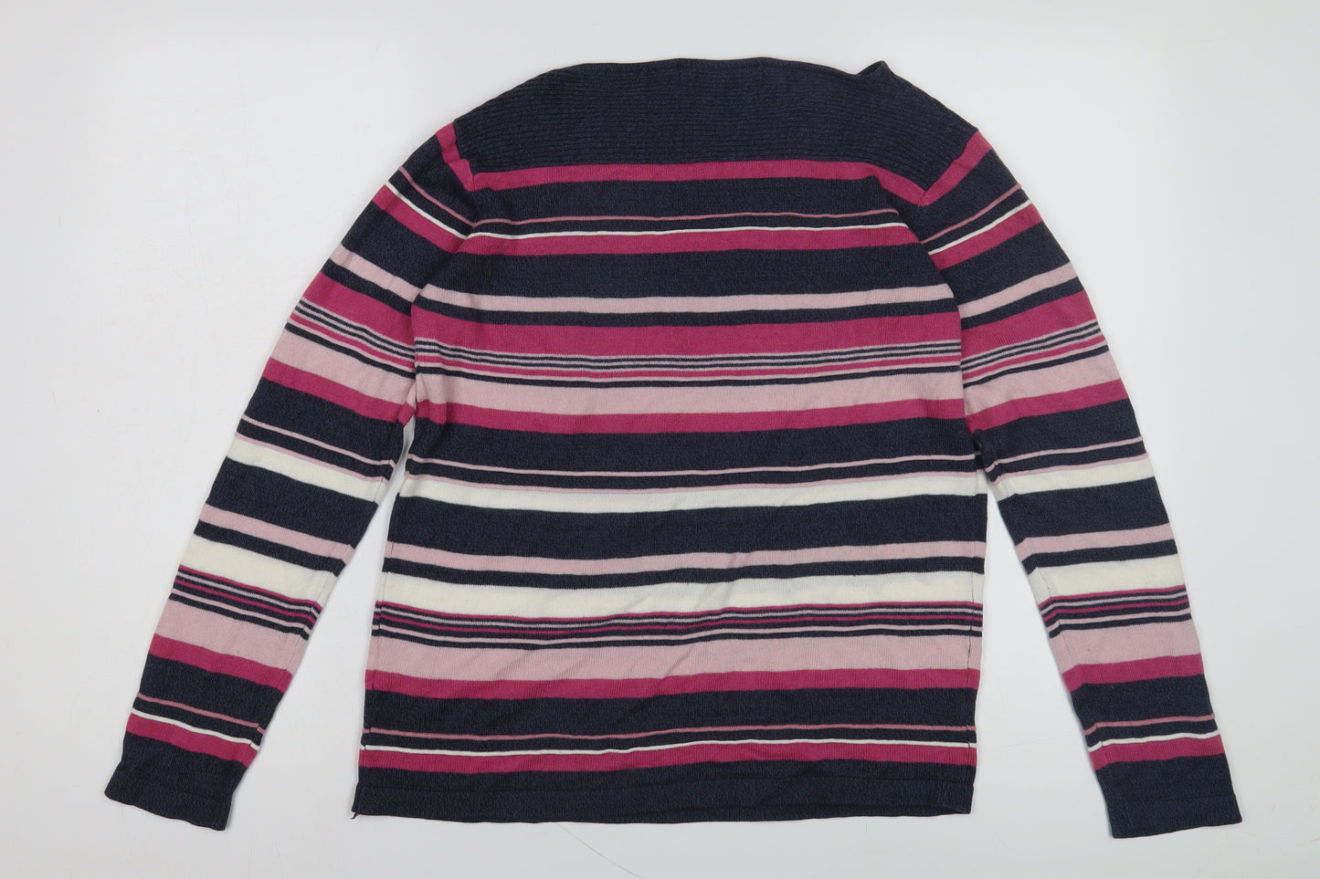 Isle Essentials Women's Striped Pullover Jumper Size 10