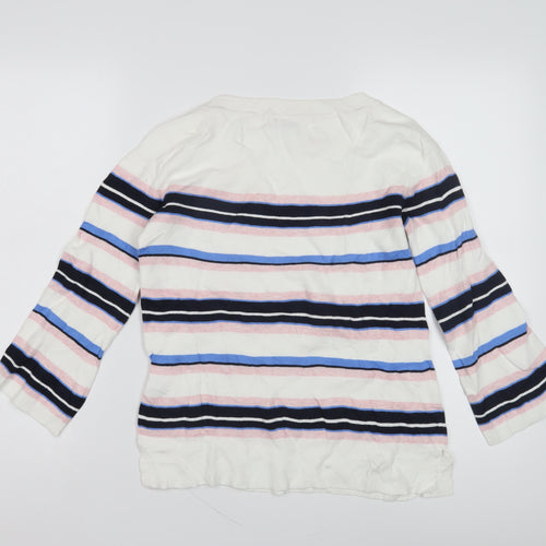 Tommy Hilfiger Women's Multicoloured Striped Pullover Jumper XS