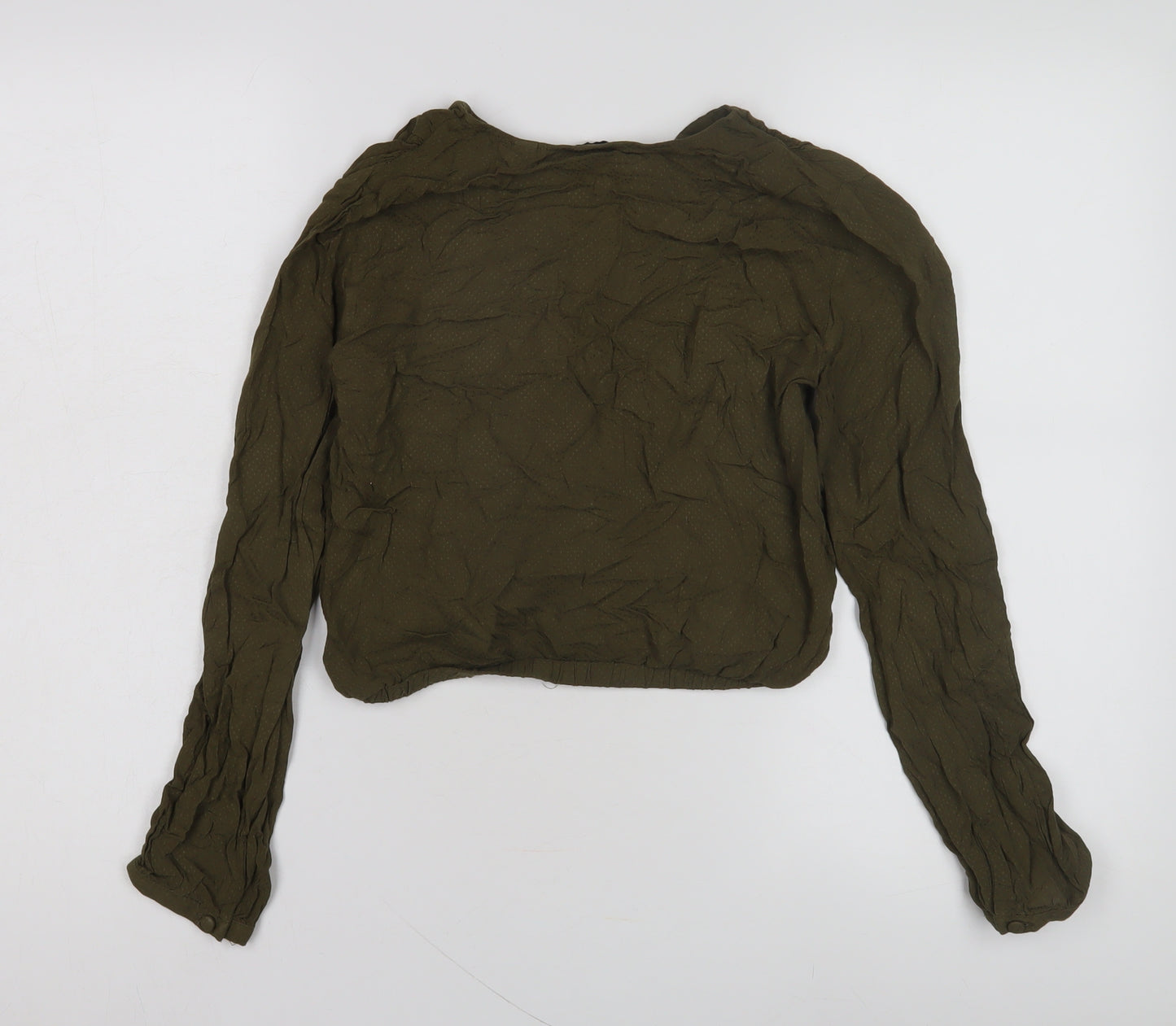 Jack Wills Women's Green Wrap Blouse, Size 8, Casual Chic