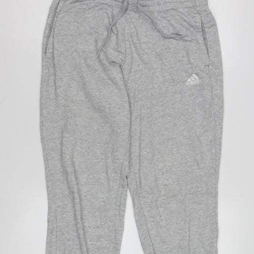 Adidas Women's Grey Jogger Trousers - Size 12-14