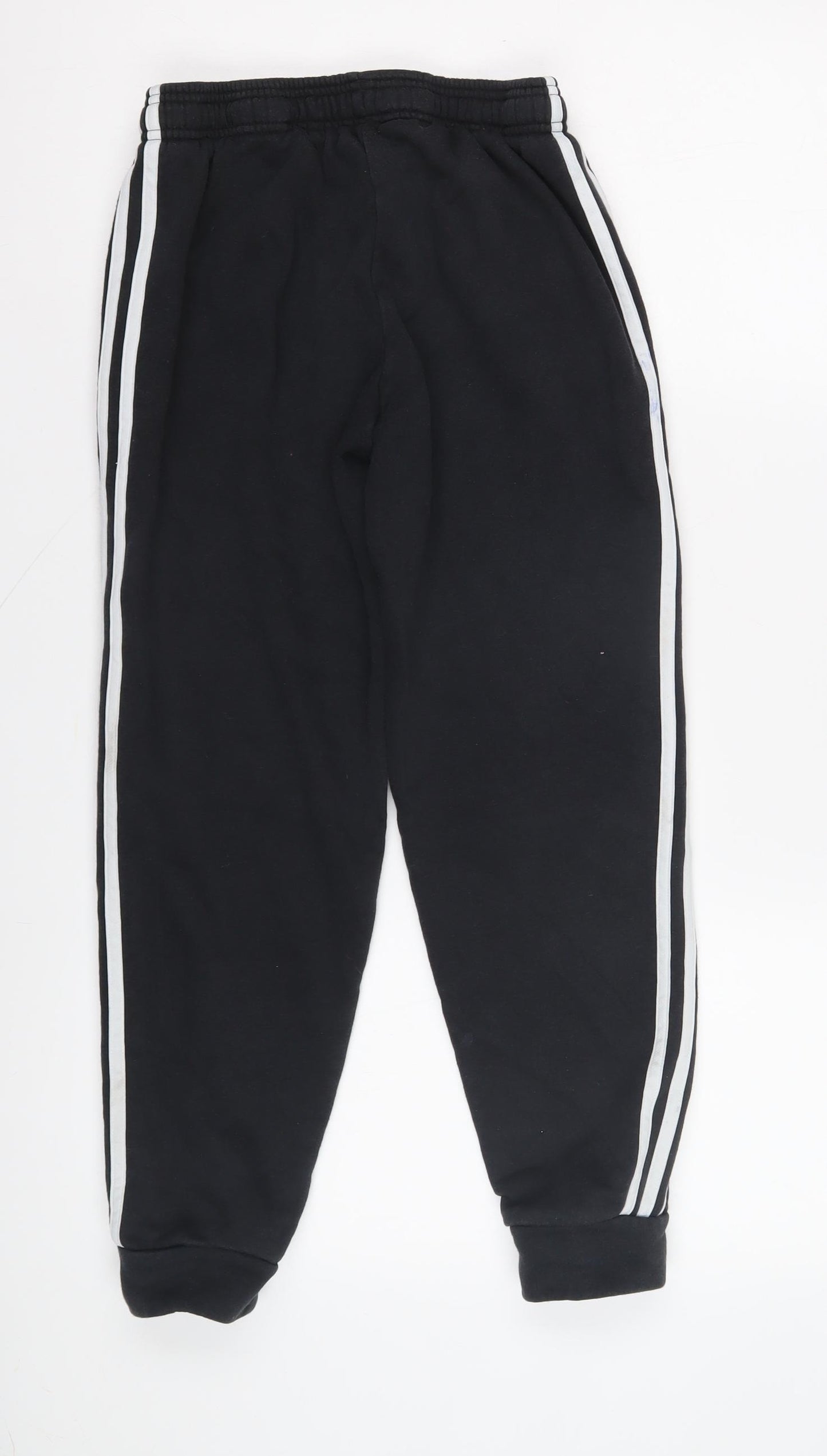 Adidas Boys Black Joggers 11-12 Years with Side Stripe