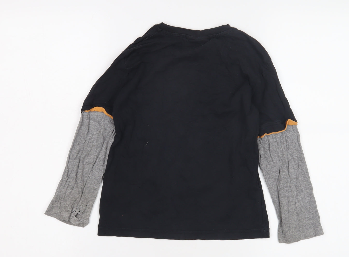 Duck & Dodge Boys Monster Truck Long Sleeve T-Shirt, Black/Grey, Size 7