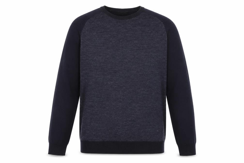 Front view of Red Herring Men’s Blue jumper, L, Crew Neck