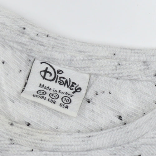 Disney Women's Grey T-Shirt Size 14 Short Sleeve Casual