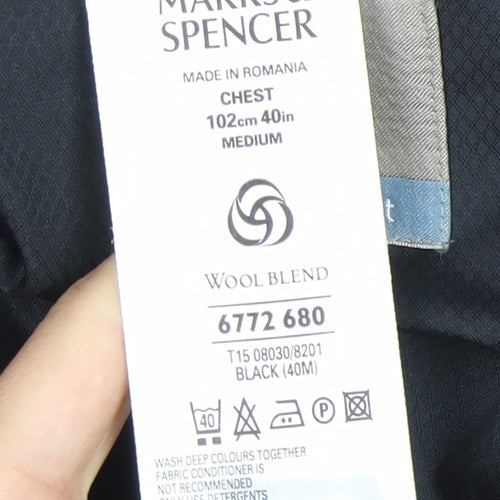 Marks and Spencer Men's Black Blazer 40 M