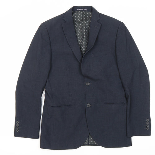 Next Men's Blue Blazer 38 Regular Single-Breasted