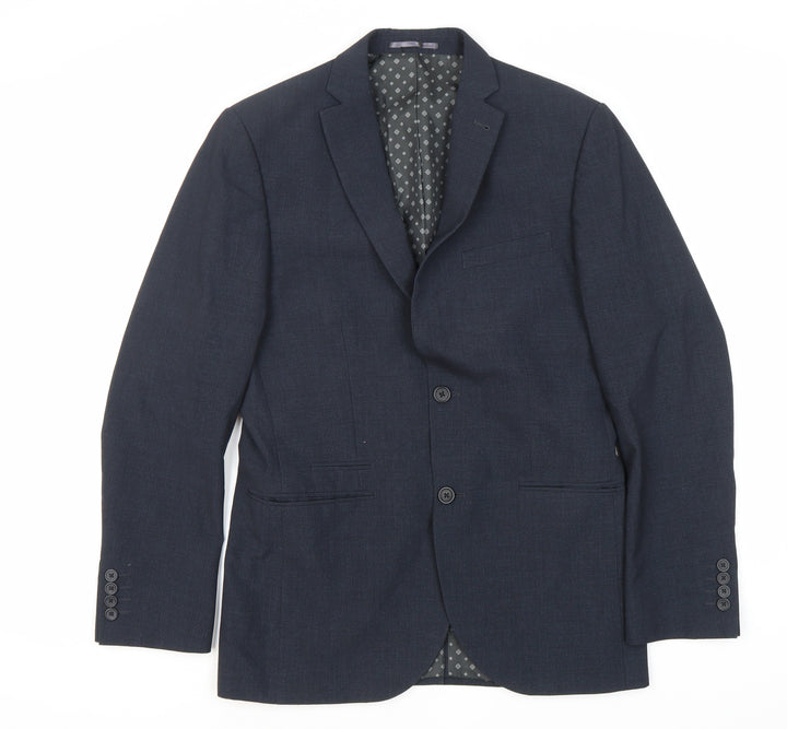 Next Men's Blue Blazer 38 Regular Single-Breasted