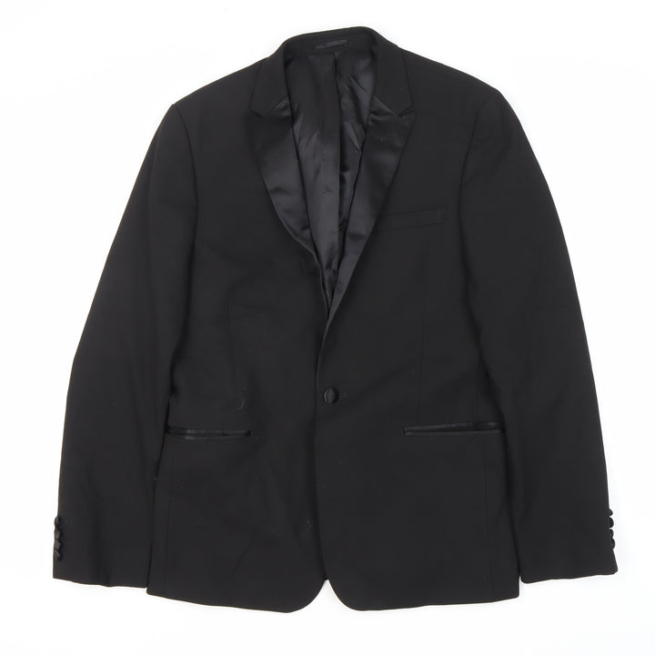 ASOS Men's Black Blazer Size 40n Formal Shawl Lapel