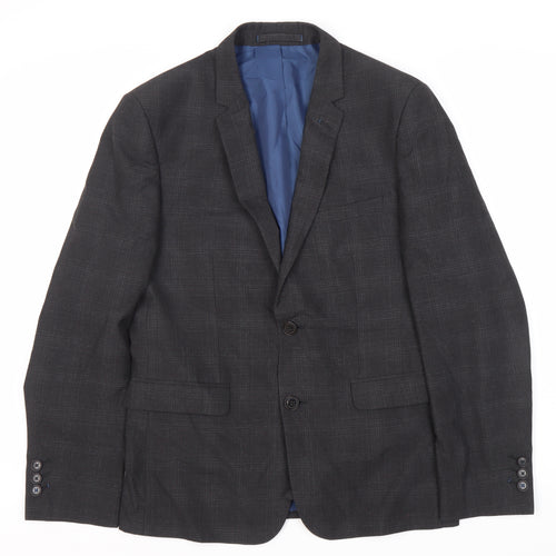 Marks and Spencer Grey Check Men's Blazer Size 38