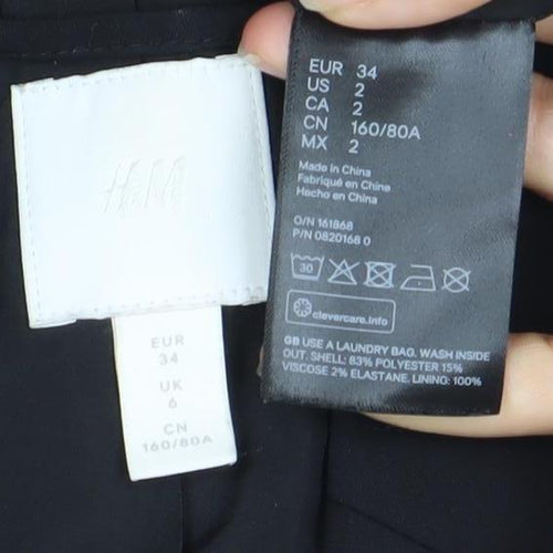 H&M Women's Black Blazer Size 6 Business Wear