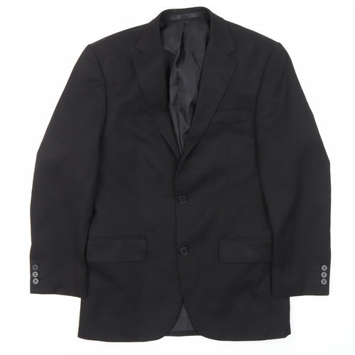Men's Black Short Blazer 34 Single-Breasted