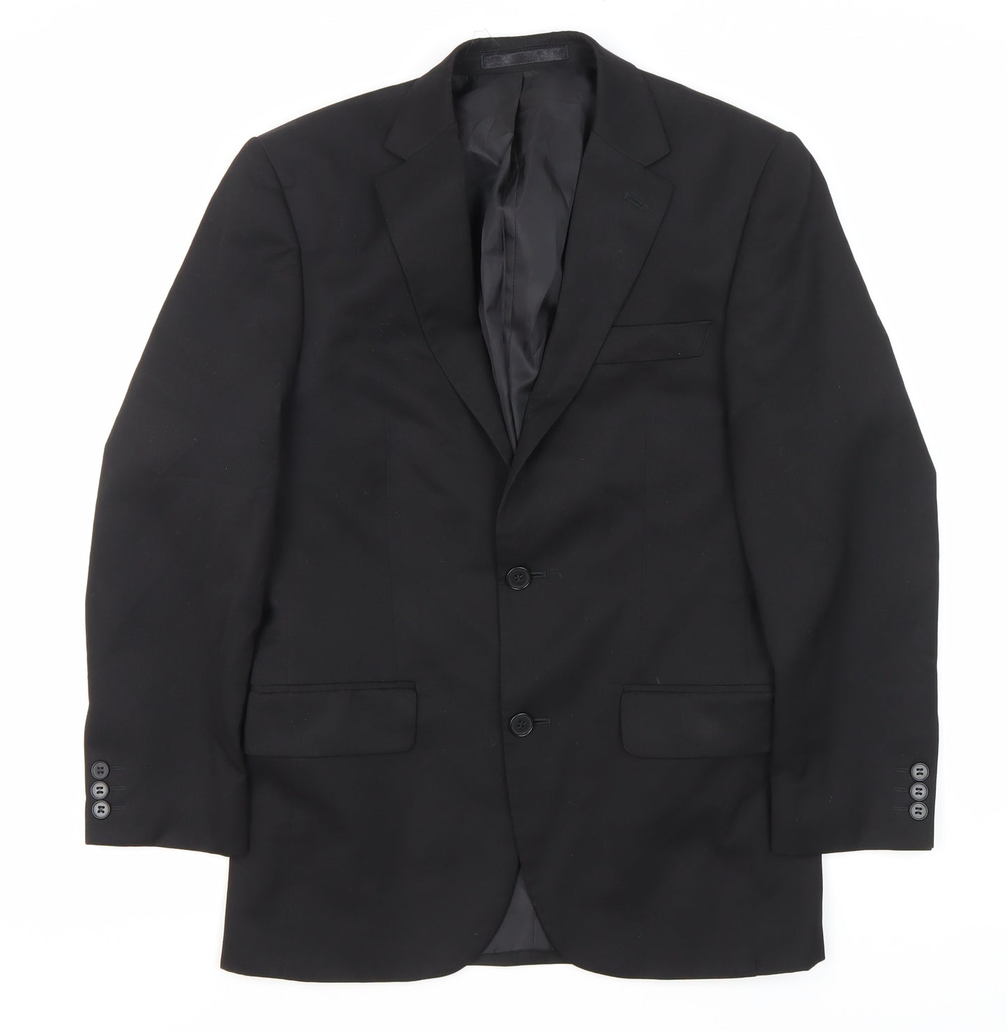 Men's Black Short Blazer 34 Single-Breasted