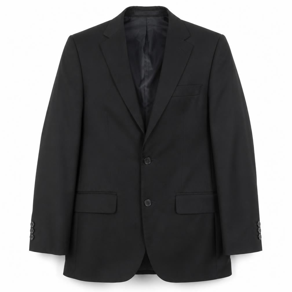 Front view of Men's Black Short Blazer 34 Single-Breasted