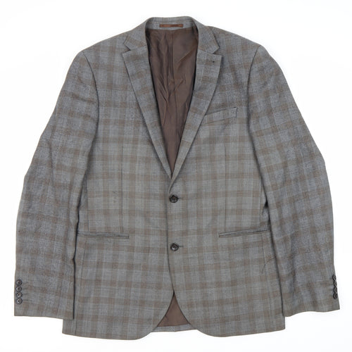 Next Men's Brown Plaid Jacket 42L