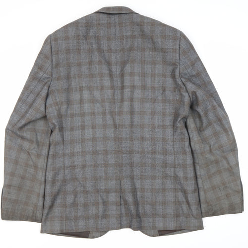 Next Men's Brown Plaid Jacket 42L