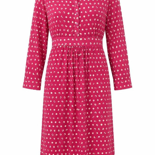 Per Una Women's Pink Polka Dot Shirt Dress Size 10