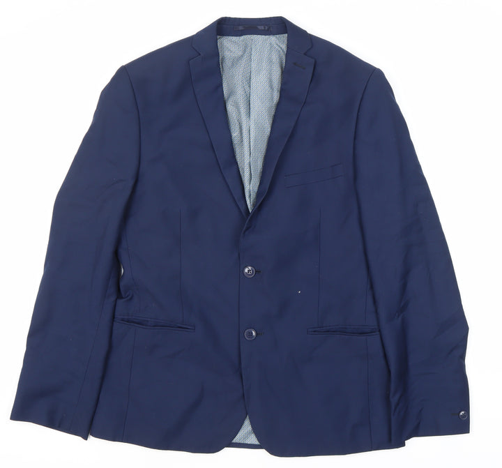 Red Herring Men's Blue Suit Jacket, Size 40, Regular Fit
