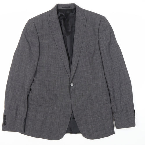 Kin by John Lewis Grey Slim Fit Blazer 38R Check