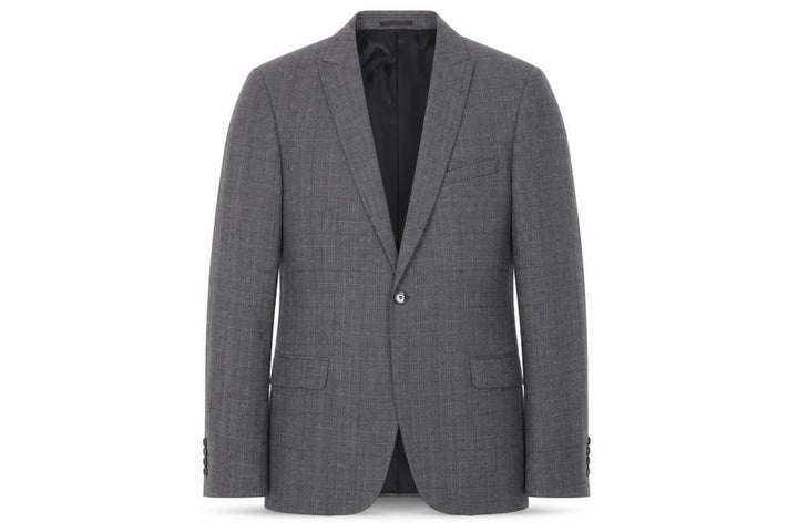 Front view of Kin by John Lewis Grey Slim Fit Blazer 38R Check