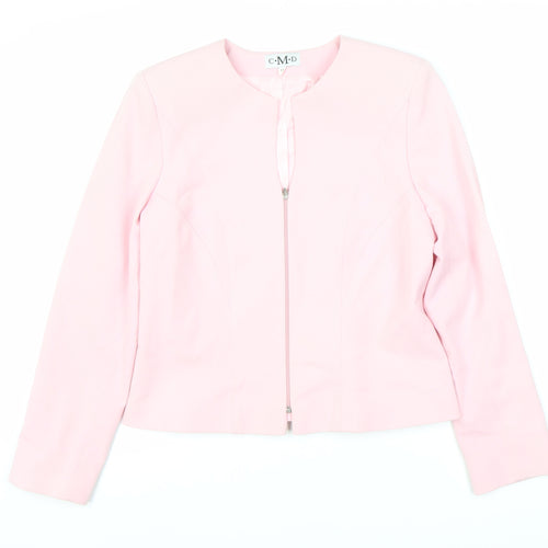 C·M·D Women's Pink Suit Jacket Size 12, Regular Fit
