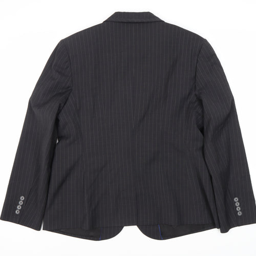Wardrobes Black Pinstripe Suit Jacket Women's 16