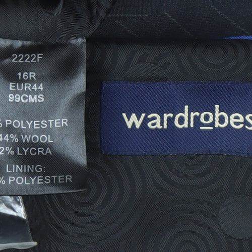 Wardrobes Black Pinstripe Suit Jacket Women's 16