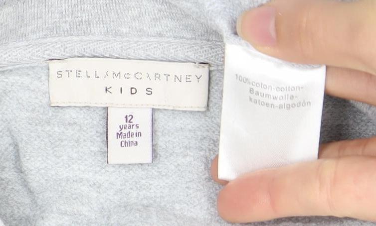 Stella McCartney Girls Grey Pullover Sweatshirt 12Y Animal Print